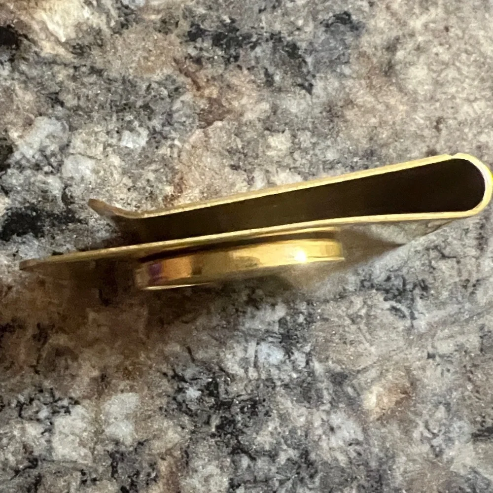 Barlow Vintage Goldtone Fly Fishing Money Clip